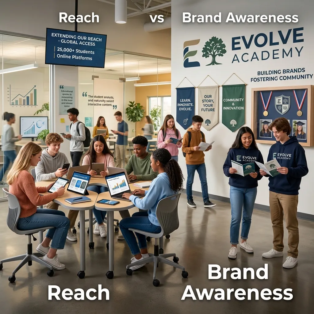 The Core Concept of reach vs brand awareness in Education